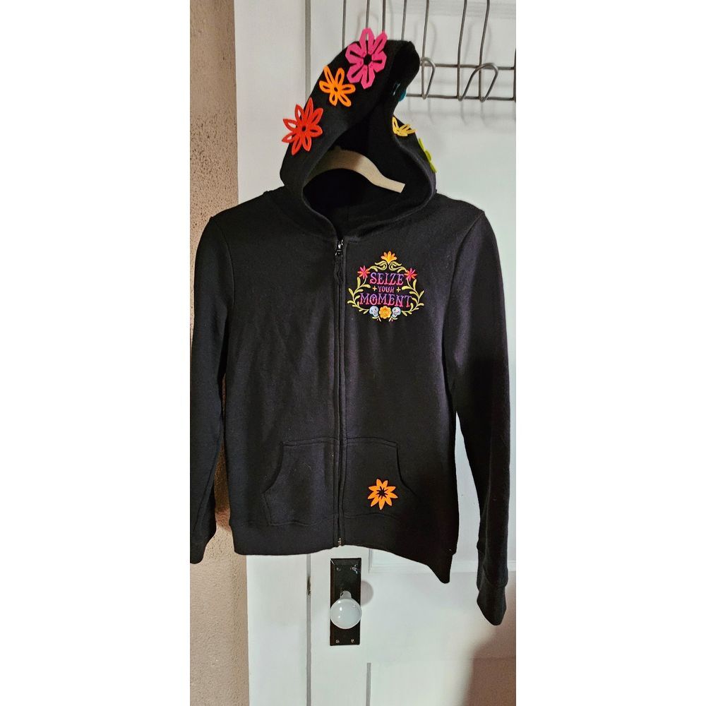 Disney Coco Kids full zip hoodie Seize the moment " Large black embroidery‎